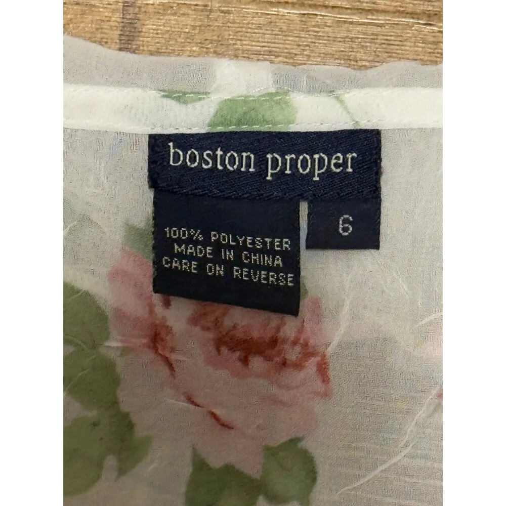 Vintage Coquette cottagecore rose floral chiffon flowy top - Image 2