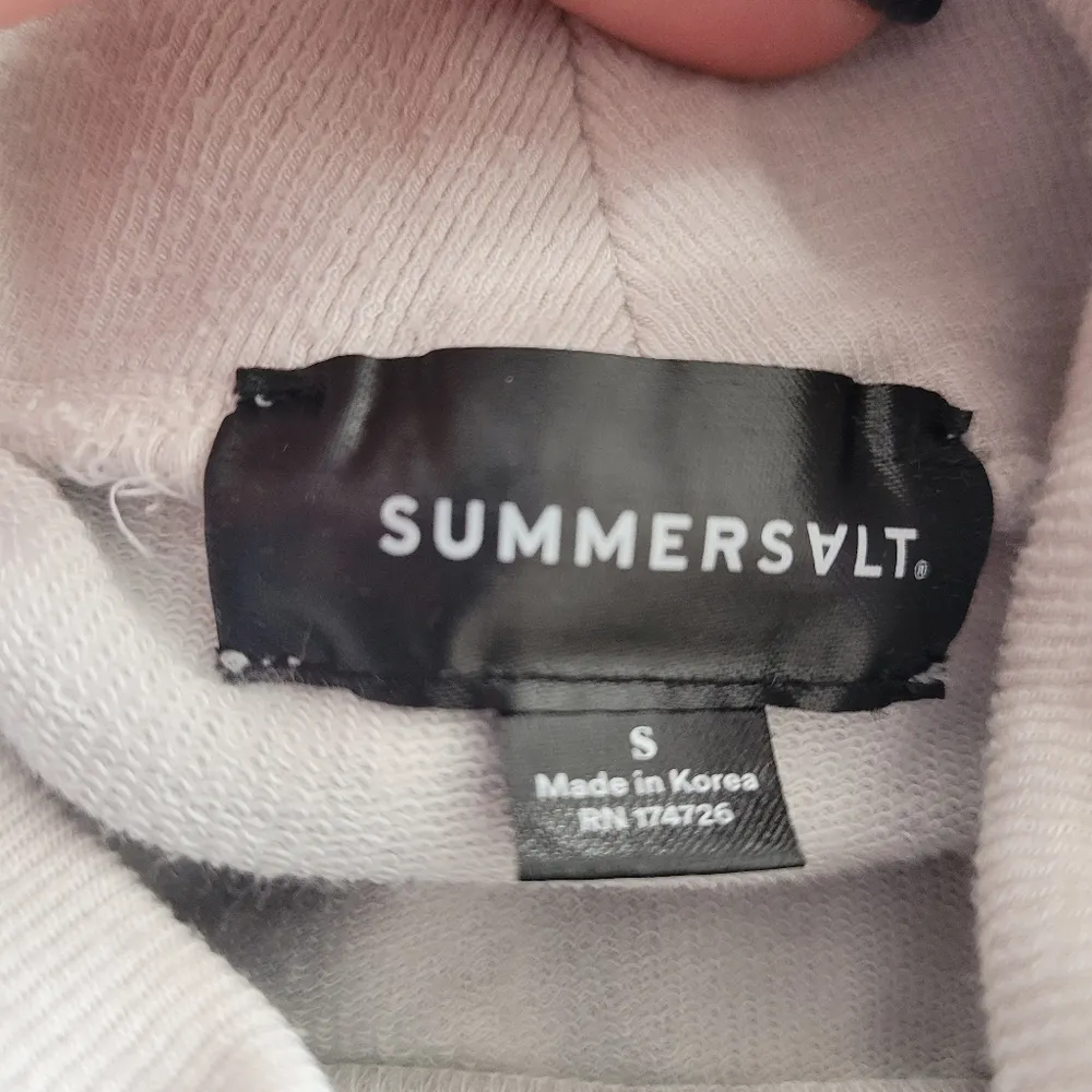 French Terry Funnel-Neck Pullover in Gray and White Zebra Pri… - Image 7