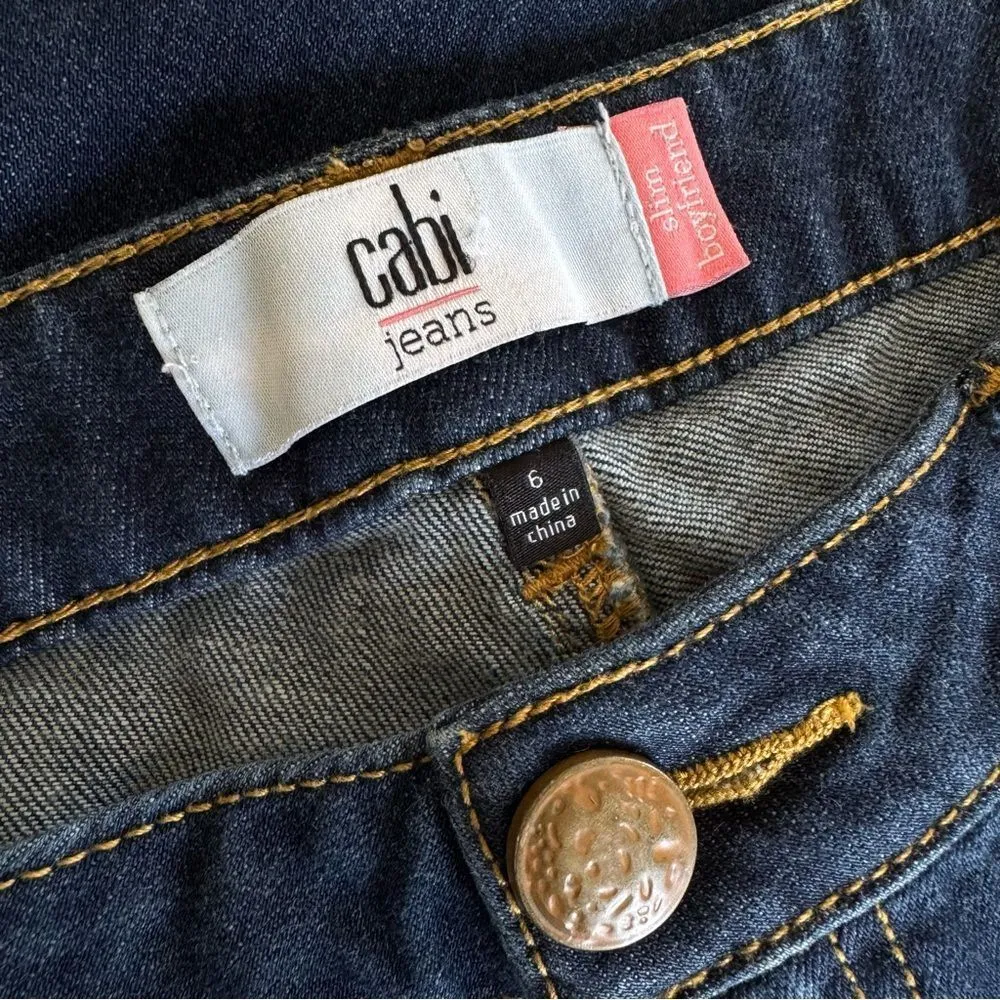 CAbi Slim Boyfriend Distressed Jeans #3045 Size 6 - Image 6