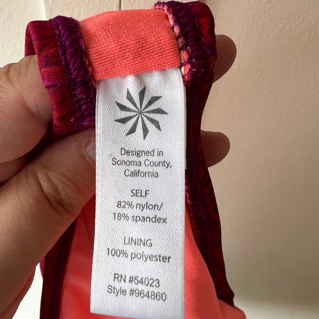 Athleta Red And Purple Women’s Bikini‎ Bottom Size Medium - Image 5