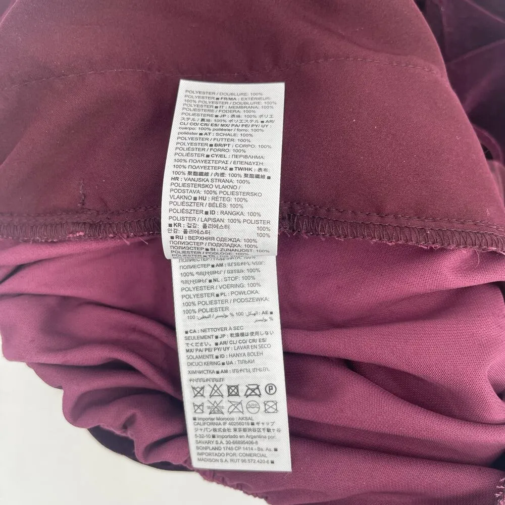 GAP Jumpsuit Size 6 Velvet Purple Eggplant NWT Cami Wrap Front Holiday Cocktail - Image 14