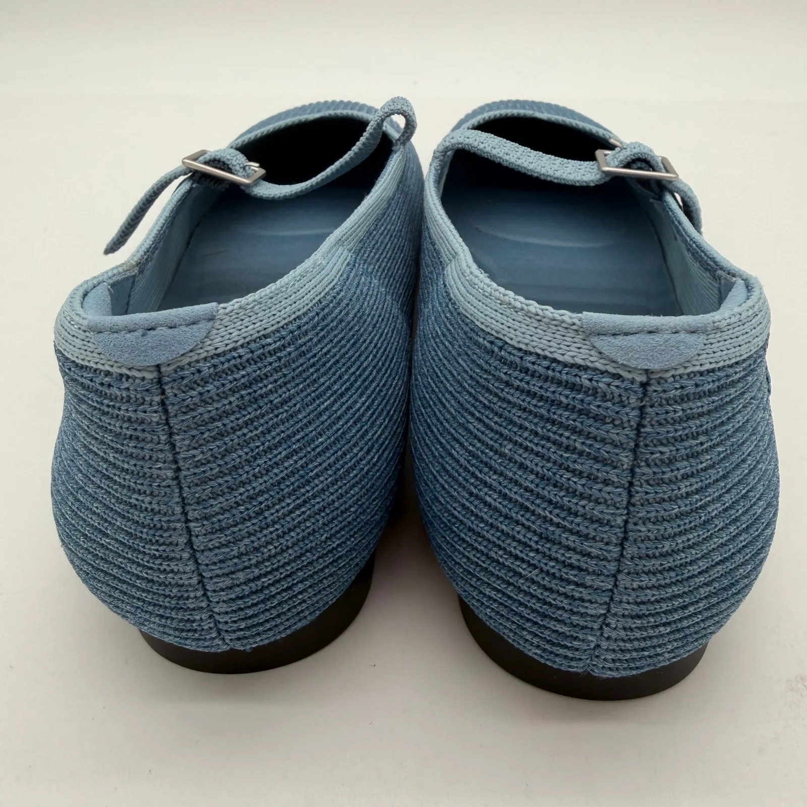 Vivaia Margot Mary Jane Comfort Old Money Washable Arch Support Flats Denim 9 Blue - Image 6