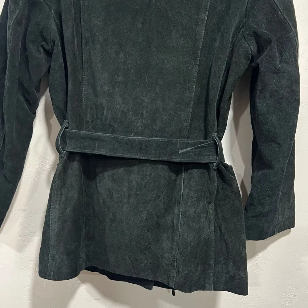 Firenze Leather Factory Suede Leather Jacket Black - Image 8