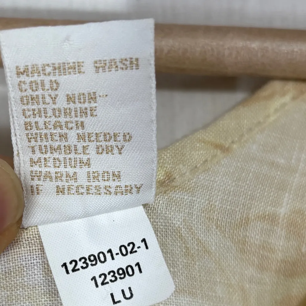 Gap Linen Shift Dress Womens S Maxi Beige Beach Coastal Boho Hippie Lagenlook - Image 6