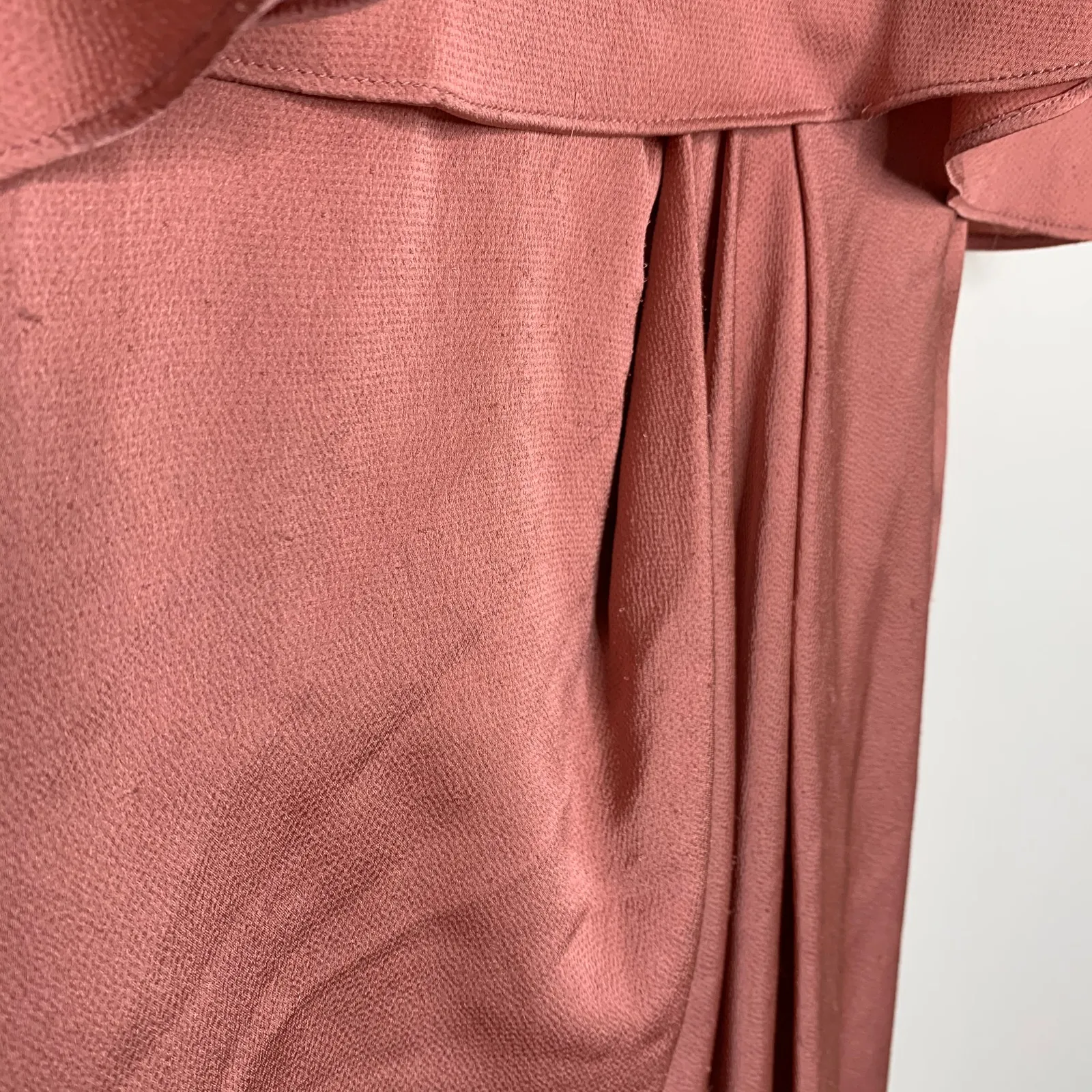 Shona Joy Luxe Cocktail Frill Midi Dress Rose Women's US 4 Small - Image 17