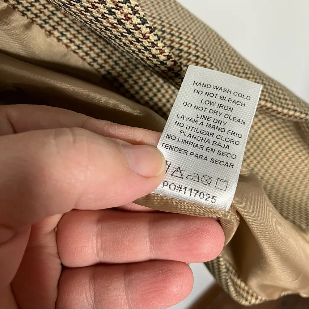 Staccato houndstooth open blazer tan brown multi colored women’s‎ size small - Image 6