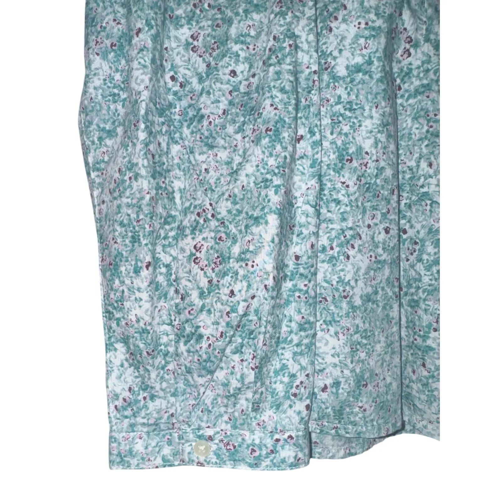 Eddie Bauer Floral Pintuck Button Up Top Women's XL Long Sleeve Spring Cottage - Image 5