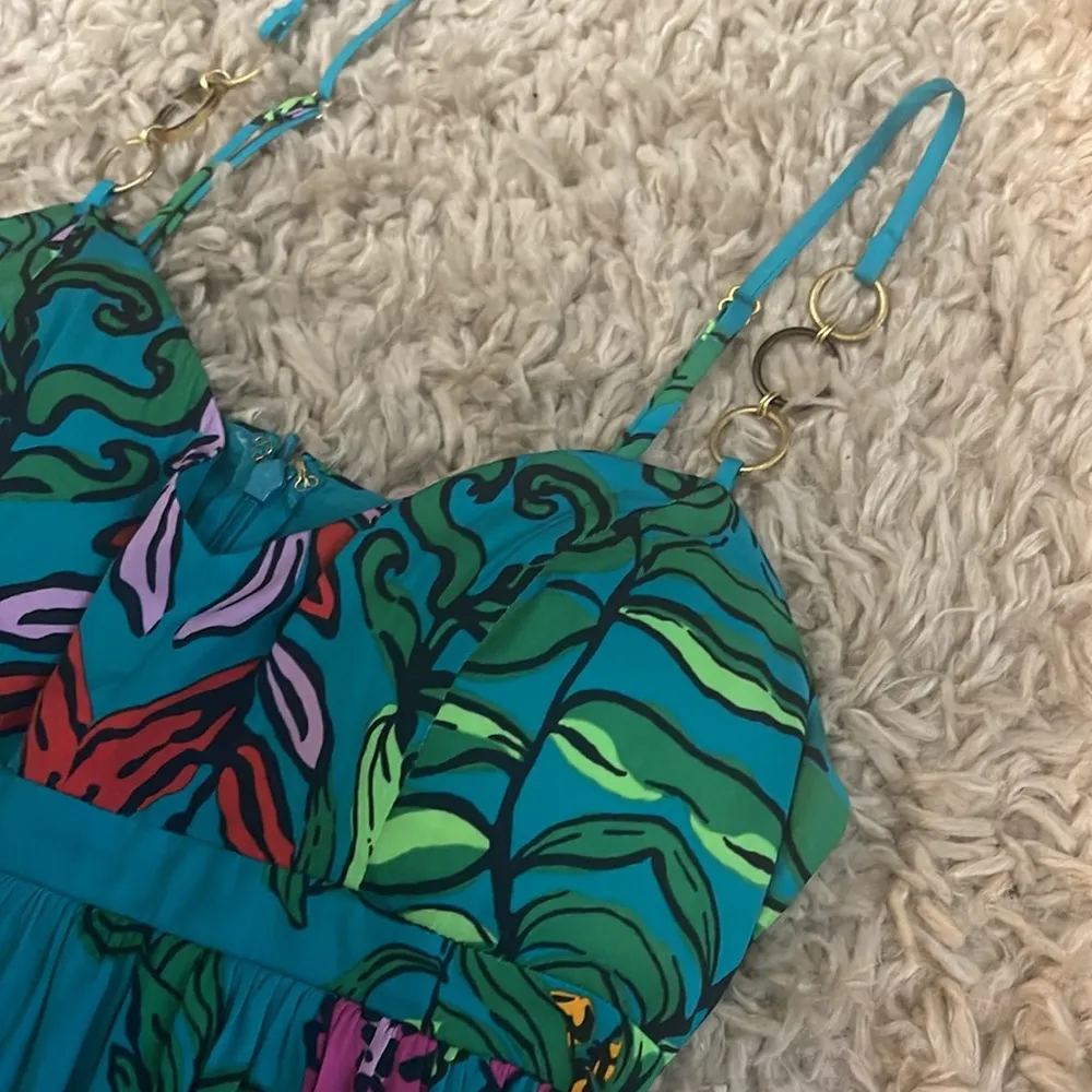 Lilly Pulitzer rare chain strap multi print maxi dress size 2 - Image 3