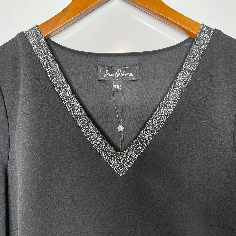 Sam Edelman Metallic Trim Shift Dress Size 0 - Image 5