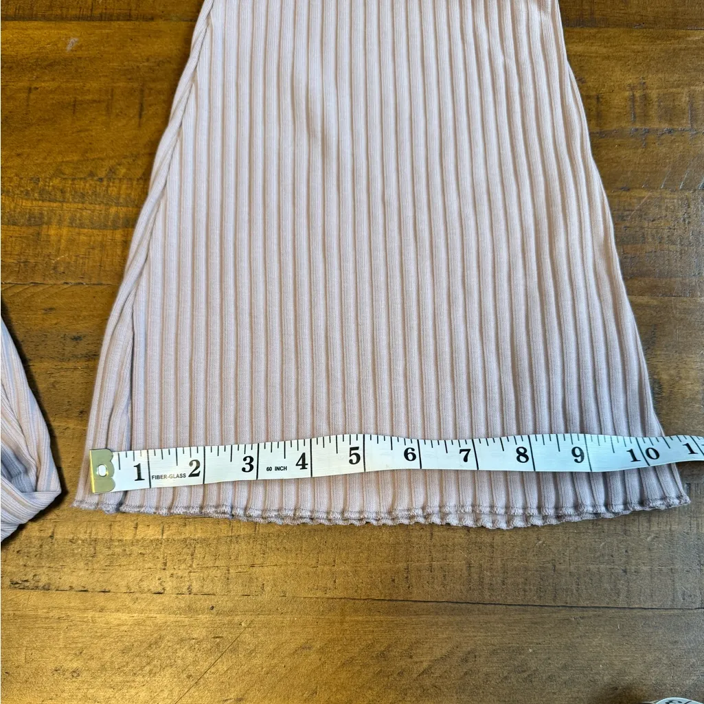 Nike Chill Mini Flare Ribbed Leggings in Tan Size XS - Image 7