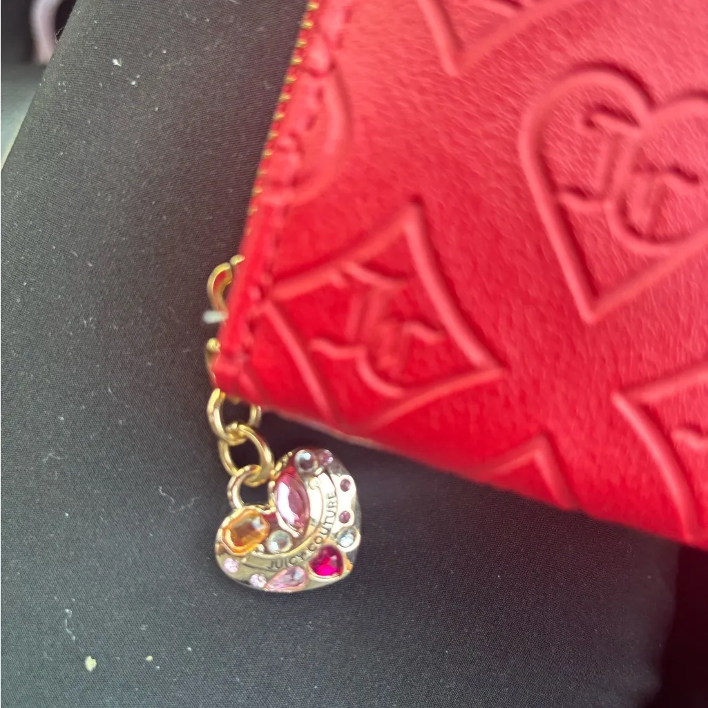 Red Embossed Heart Wallet - Image 3