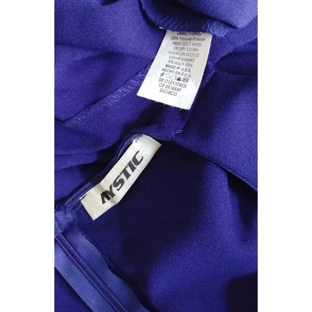 NEW Mystic ModCloth Tailored Navy Blue Sheath Dress with Bow & Keyhole Cutout S - Image 5