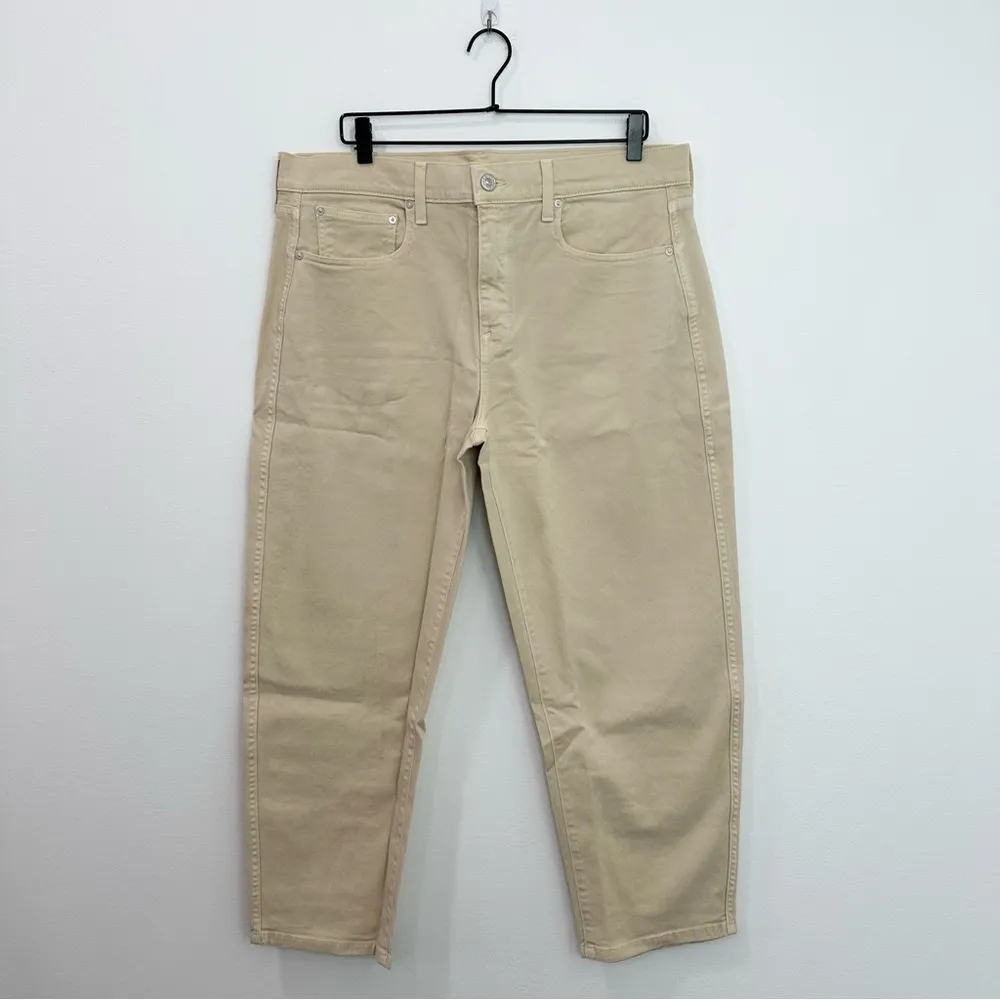 AYR The Beat Drop Jeans Barrel Leg in Straw Hat Cream Tan 34 Minimalist Preppy - Image 3