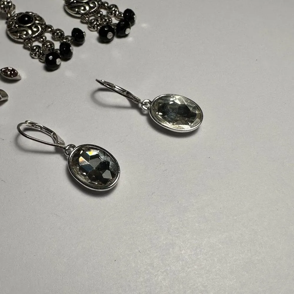 Lot Of 3 Silver Tone Dangle Drop Earrings - Signed Jewelmint, Nine West, Avon - Image 9