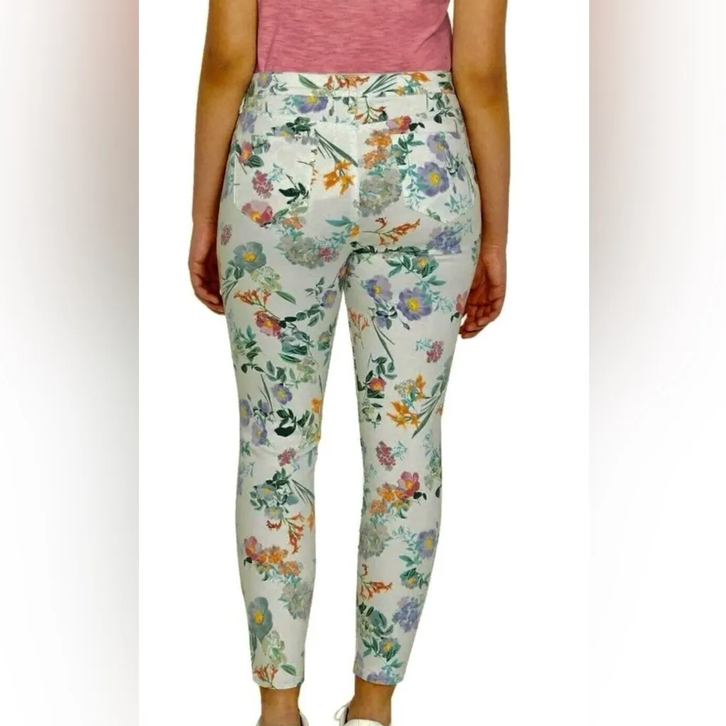 Buffalo High-Rise Floral Botanical Print Soft Denim Ankle Jeans EUC - Image 3