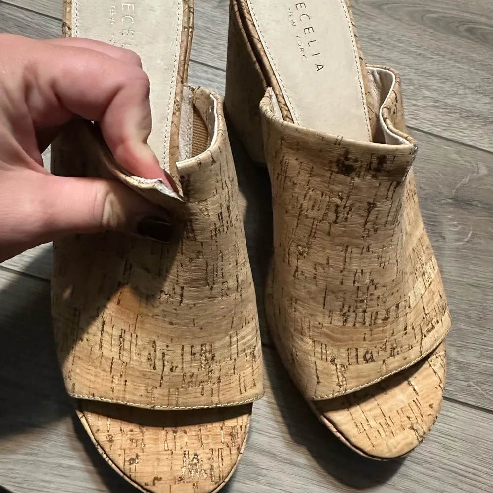 Cecilia New York Frost Cork Espadrille Platform Mule 10.5 NWOB - Image 7