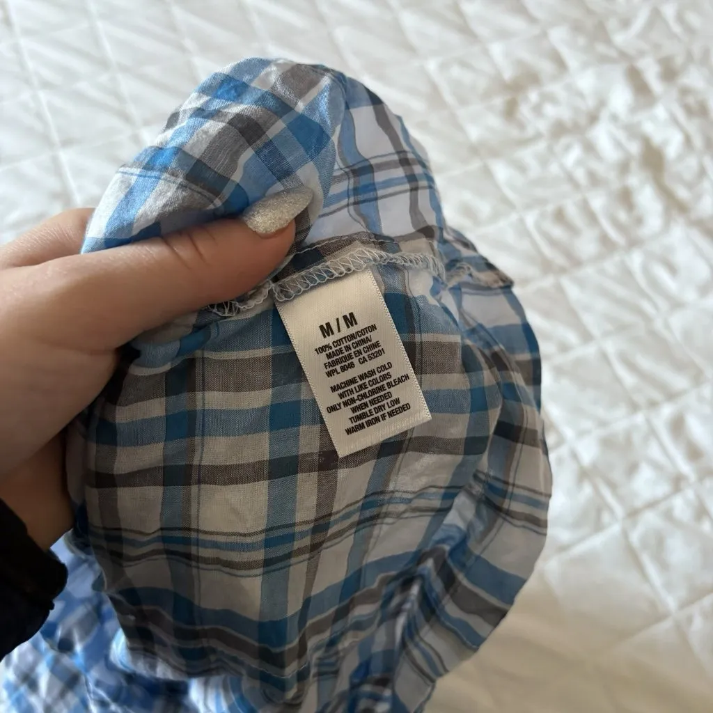 Vintage 90s Y2K Button Up Plaid Tank Top Womens Size Medium Cowboy Western City - Image 7