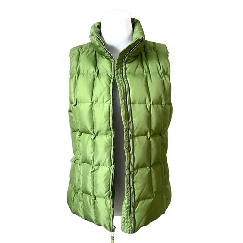 Gap Vintage Down Puffer Zipper Winter Washable  Vest Green MEDIUM‎ Outdoor - Image 2
