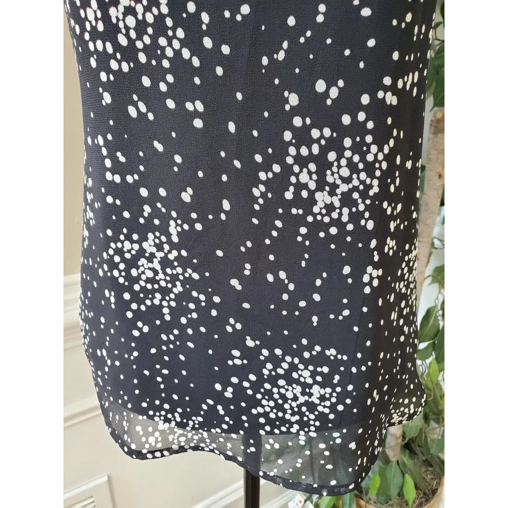Veronica M Women Black Polka Dot Rayon Halter Neck Sleeveless Top Blouse Size XS - Image 3
