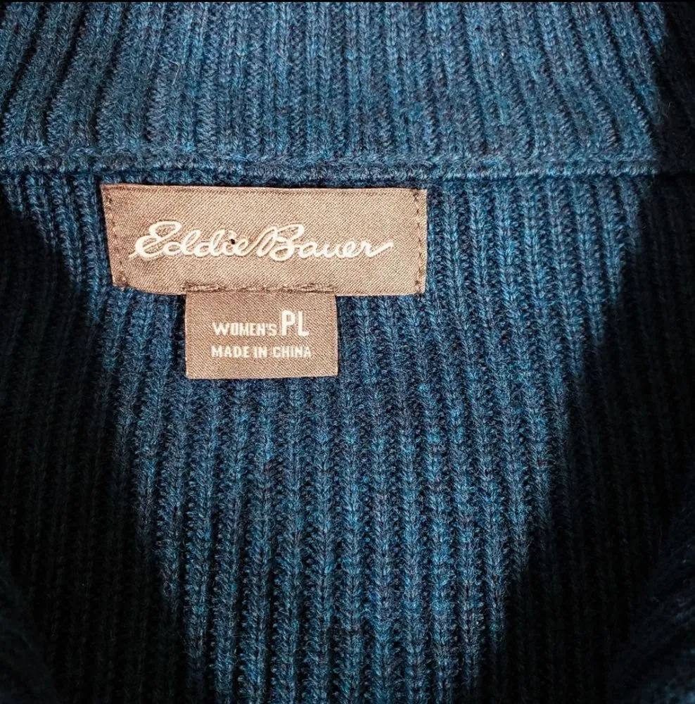 Full Zip Sweater Jacket Turtleneck SzL - Image 7