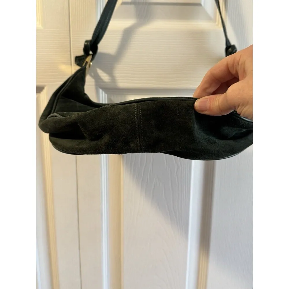 Crescent Shape Green Texture Lion Head Shoulder Bag Handbag Suede Y2K - Image 9