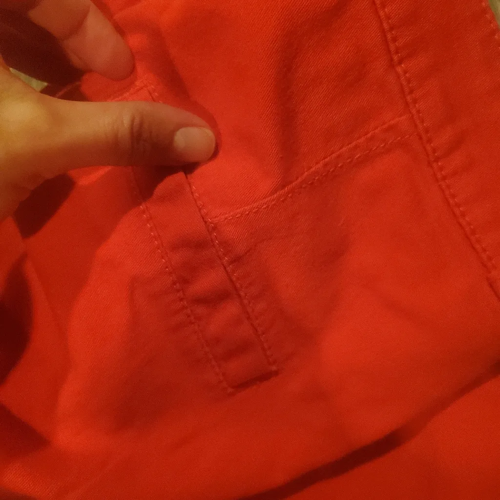 H&M Women's Bright Red Slim Pants Trousers Size 6 Womens Flattering Style - Image 4