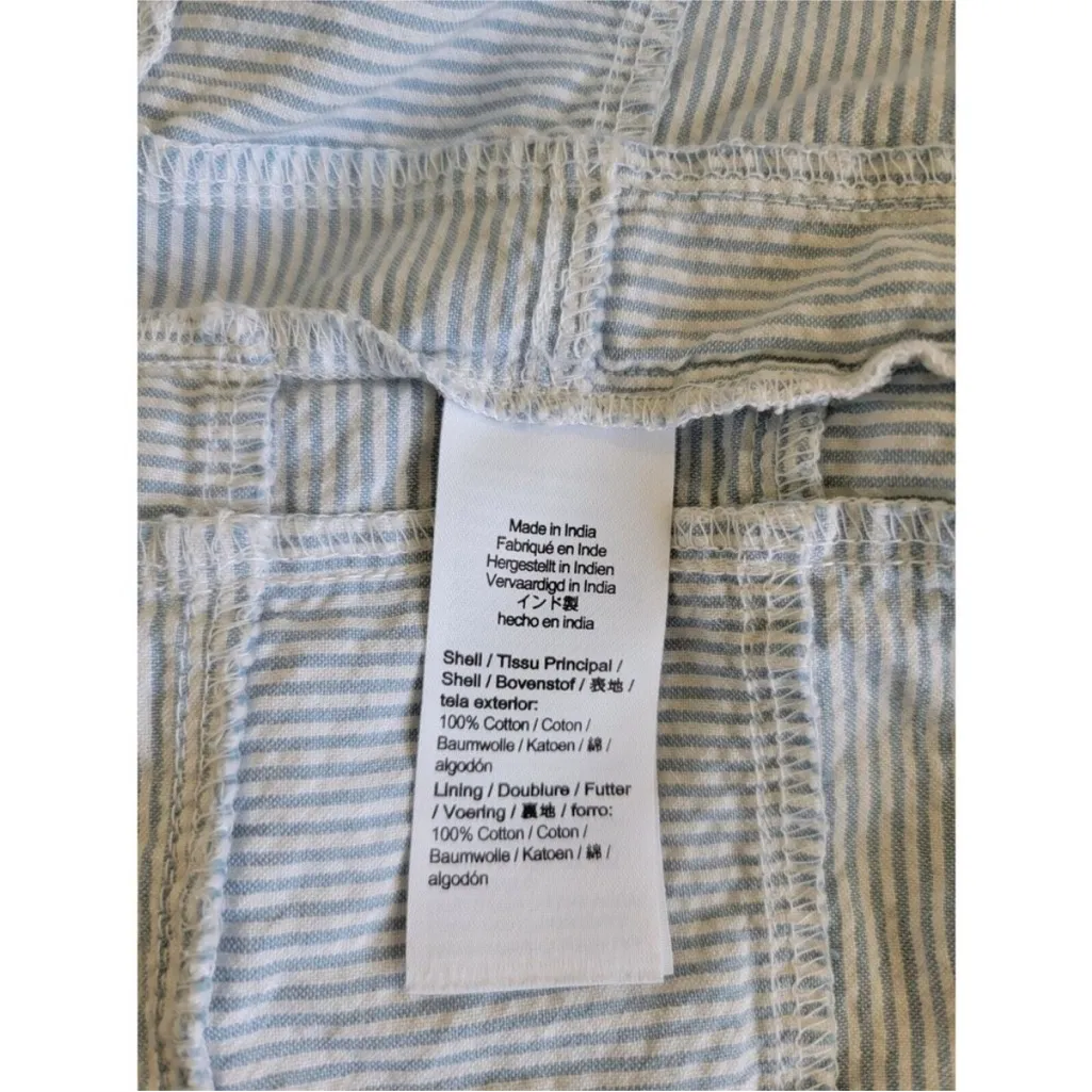 MADEWELL Cicely Tiered Midi Dress in Patchwork Blue Sleeveless Womens Size 6 - Image 8