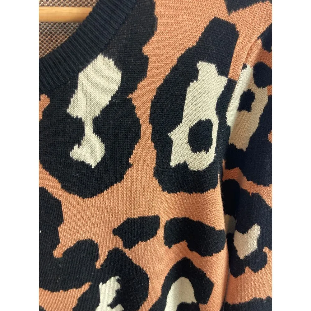 Philosophy Animal Print Crew Neck Sweater Size Large - Image 2
