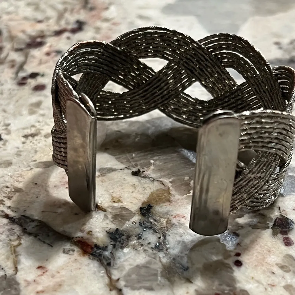 Women’s Silver Chunky Cuff Bangle Bracelet - Image 3