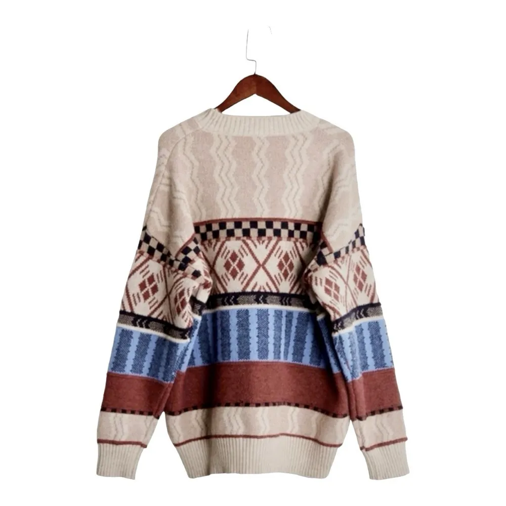 New chic niche tops Japanese retro lazy style Korean sweaters women's trend Red Size L - Image 5