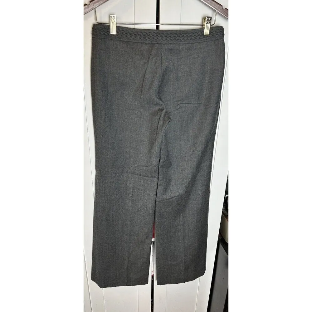 Barbara Bui Initials Women’s Grey Wool‎ Flare Pants Slacks size 38 EUC Gray - Image 11