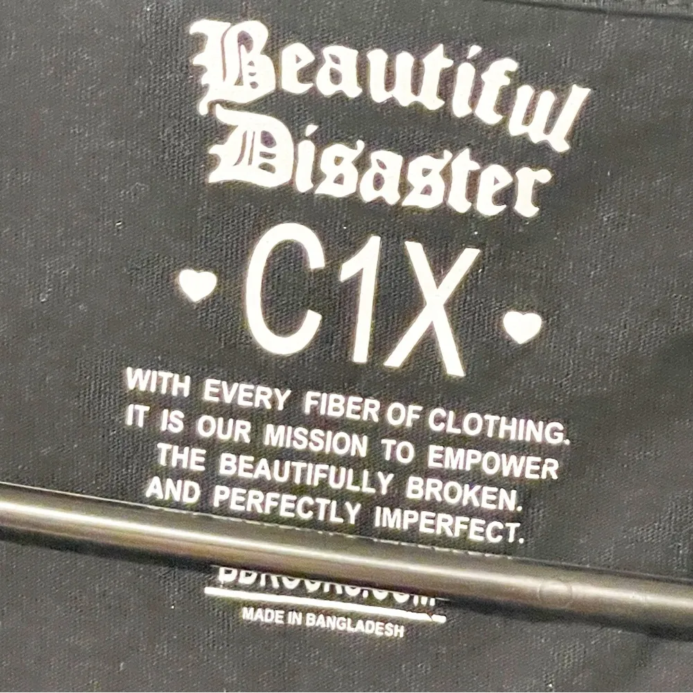 Beautiful Disaster Plus Size 1X Fight Club Brewed Dirty Coffee Short Sleeve Top Black - Image 3