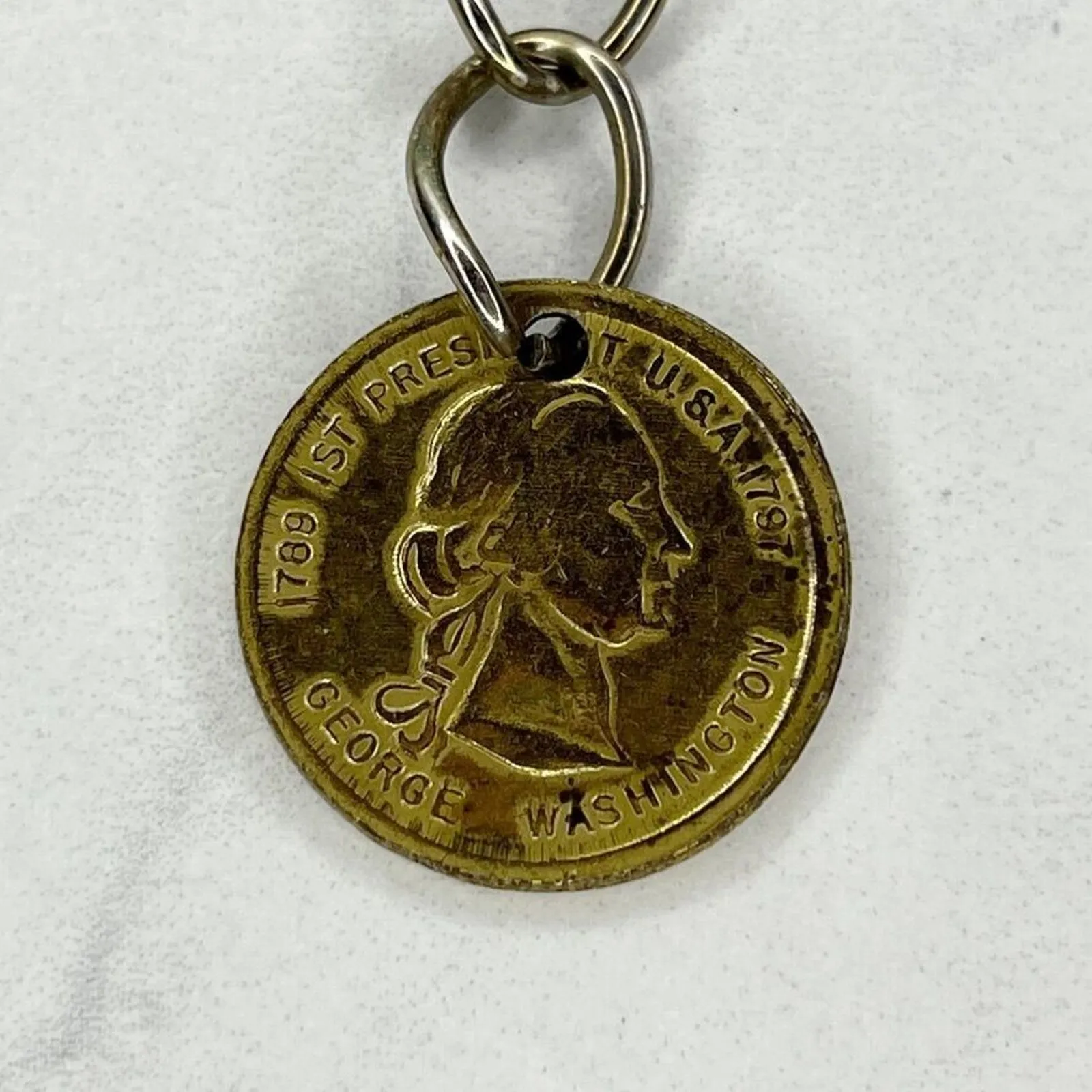 George Washington Coin Chain Belt Gold Tone Y2K Small (S) ✨ - Image 11