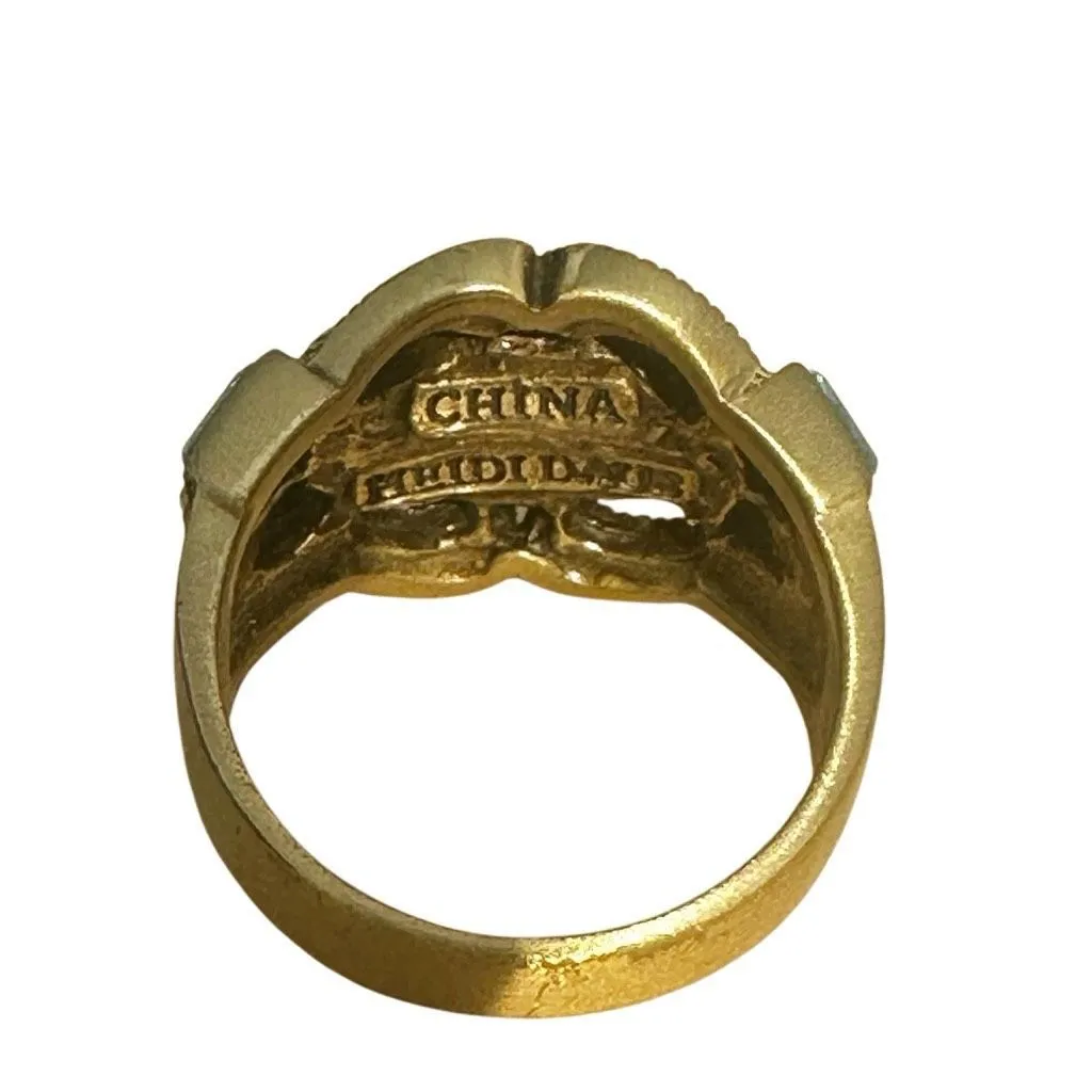 Heidi Daus Aqua Baguette Crystal Statement Ring - Image 9