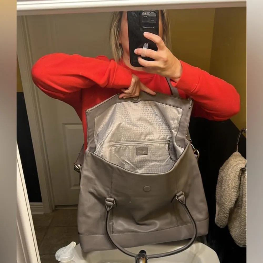 Kate Spade Carmen Fremont Place Gray Soft Leather Travel Handbag - Image 7