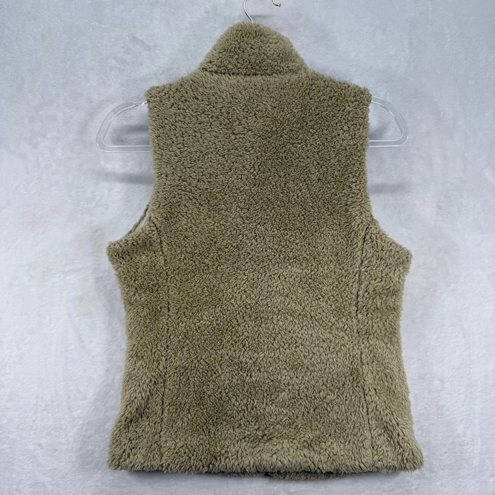 Patagonia Fleece‎ Vest Full Zip Sleeveless Outdoor Hiking Tan Small S - Image 8
