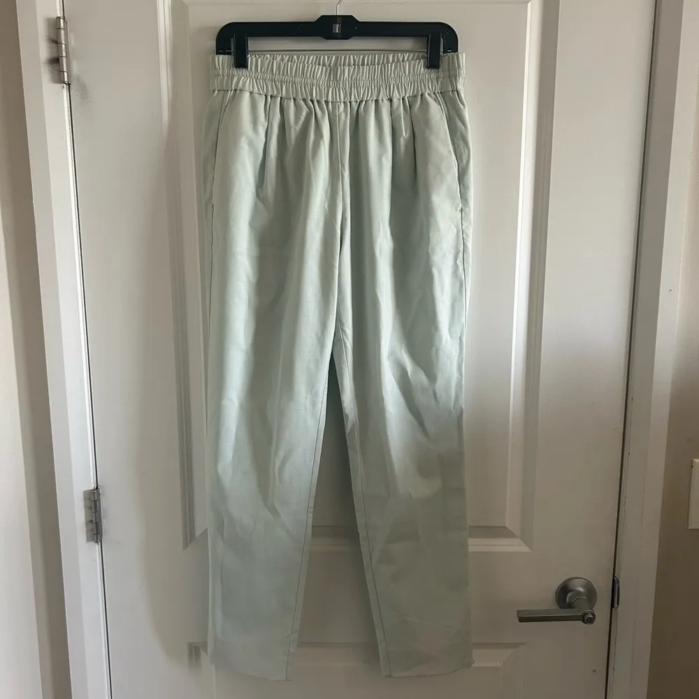 J Crew Seafoam Harlow Drapey Pants Mint Green Drawstring 6 - Image 2