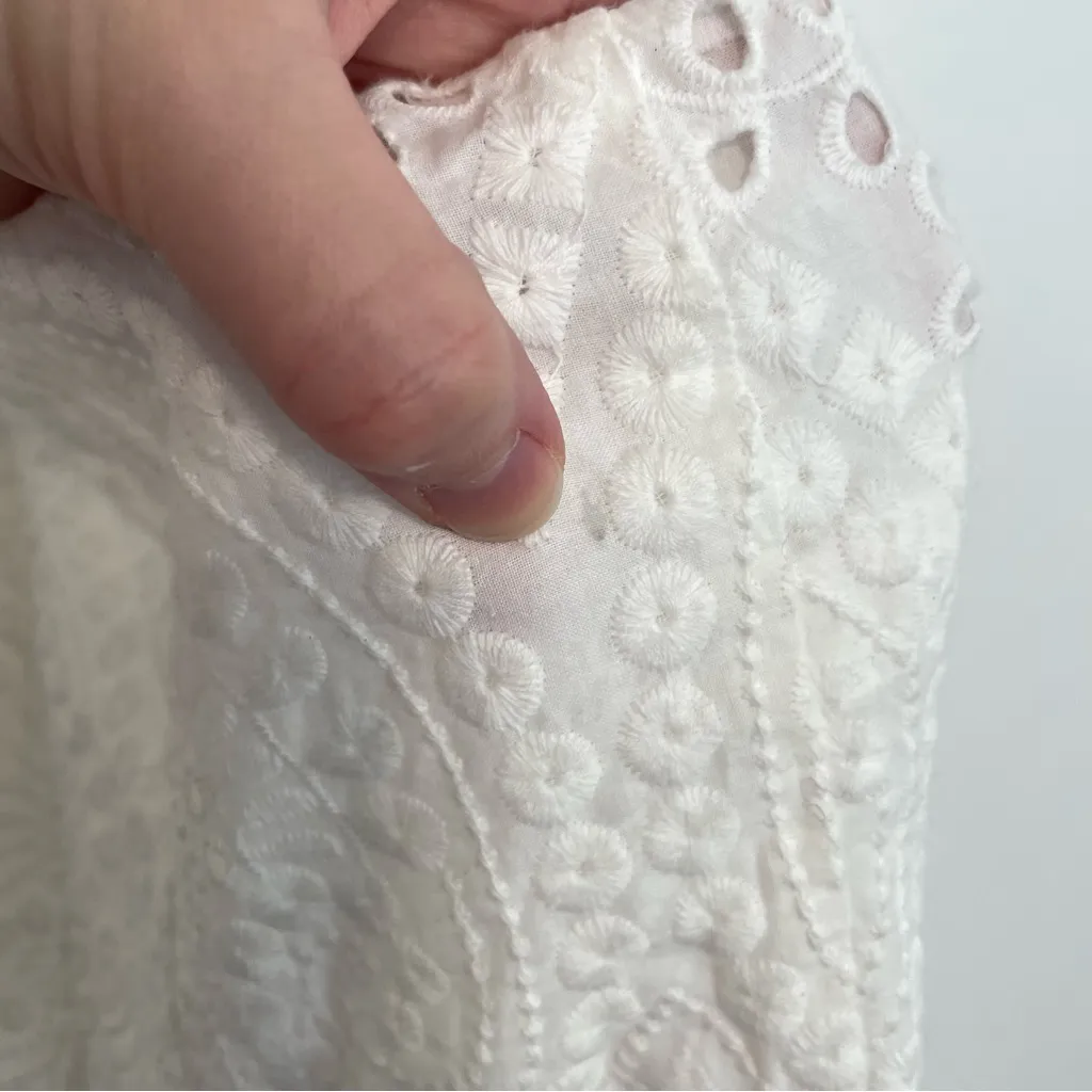 NEW NWT TRINA TRINA TURK Scallop Hem Eyelet Cropped Jumpsuit Cream Ivory ?? Boho - Image 17