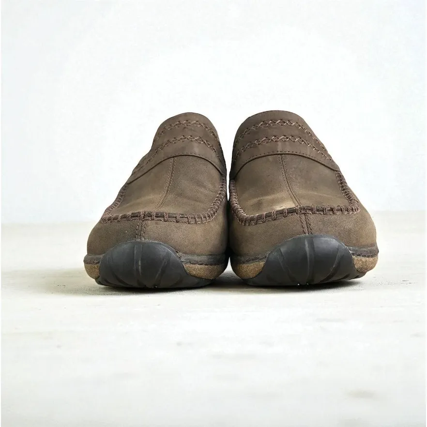 TIMBERLAND Leather Smart Comfort Clogs Women 7.5M Brown Comfort Cottage Retro - Image 3