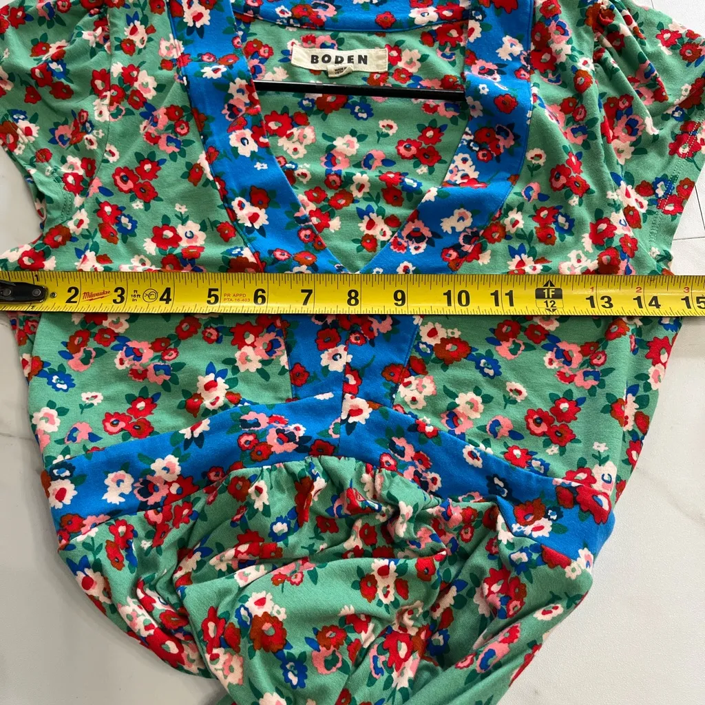 Boden Bias Cut Jersey Midi Floral Dress with pockets size 0 - Image 8