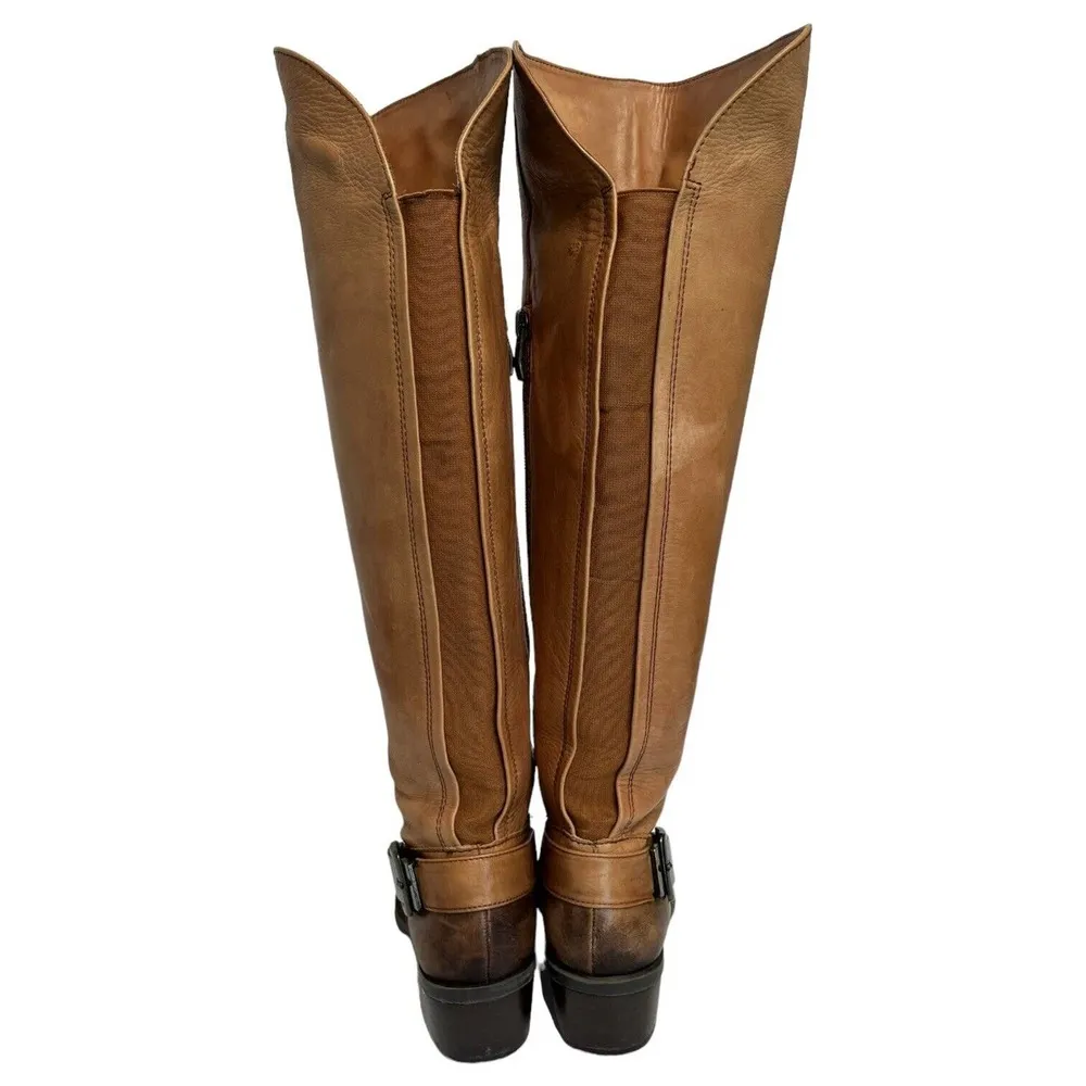 Vince Camuto Boots Womens 6 Bedina 2 Leather Tall Western Boho Buckle Brown - Image 8