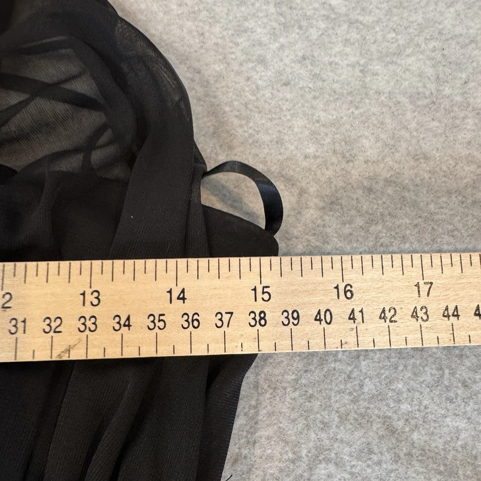 Vintage Y2K Betsy & Adam Winter Formal Dress Womens 6 Black Tiered Rhinestone - Image 16