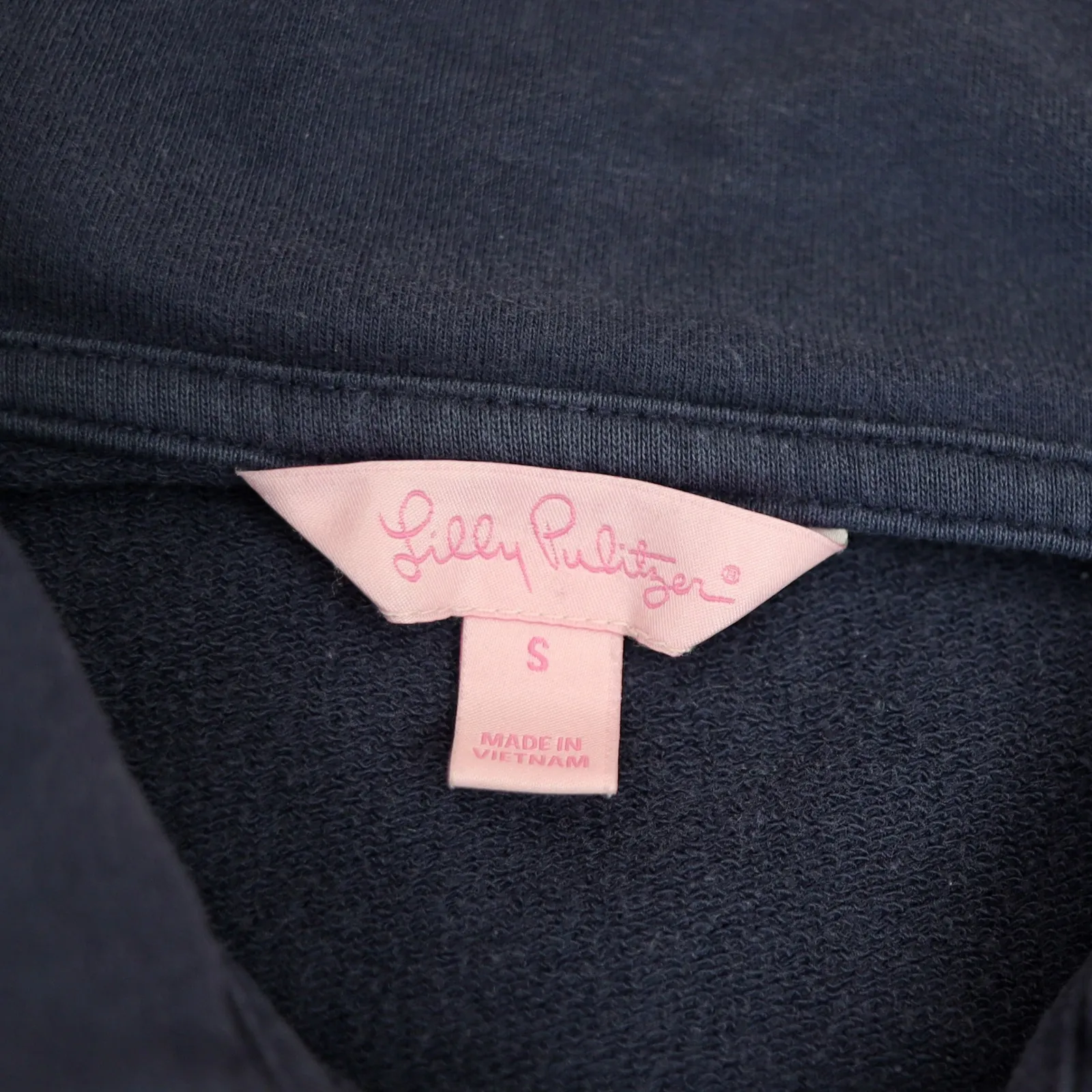 Lilly Pulitzer Navy Blue Full Zip Jacket Women's‎ Small Palm Tree - Image 5