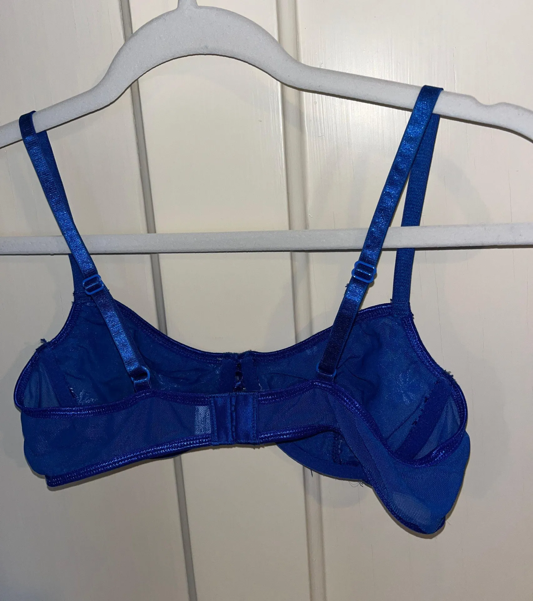 Blue Lace Bra Size M - Image 2