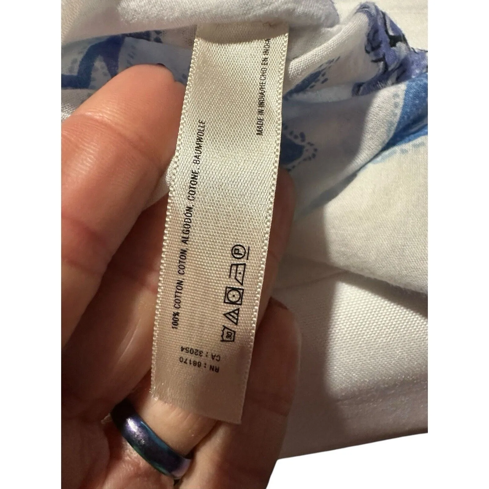 Anthropologie MERMAID Small Floral Sea Holly Tunic‎ Top Stripes Beach Summer F10 - Image 7