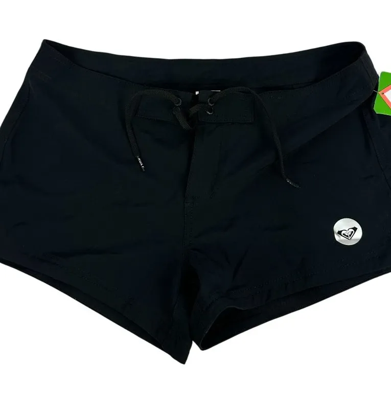 Roxy Womens 4-Way Stretch Black Boardshorts Size M Eco-Friendly Swimwear - Image 1