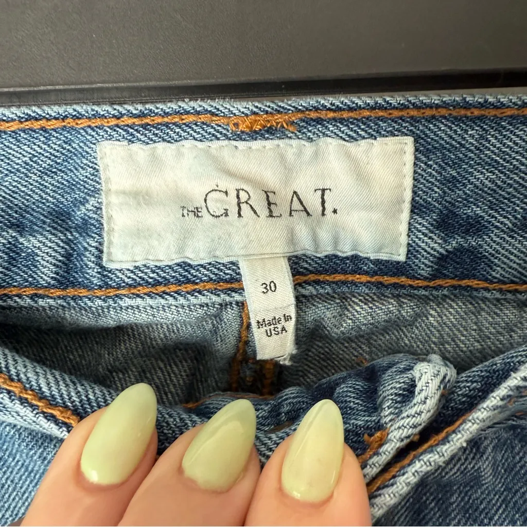The Great. The Hero Straight Leg Cropped Jeans 30" - Image 2
