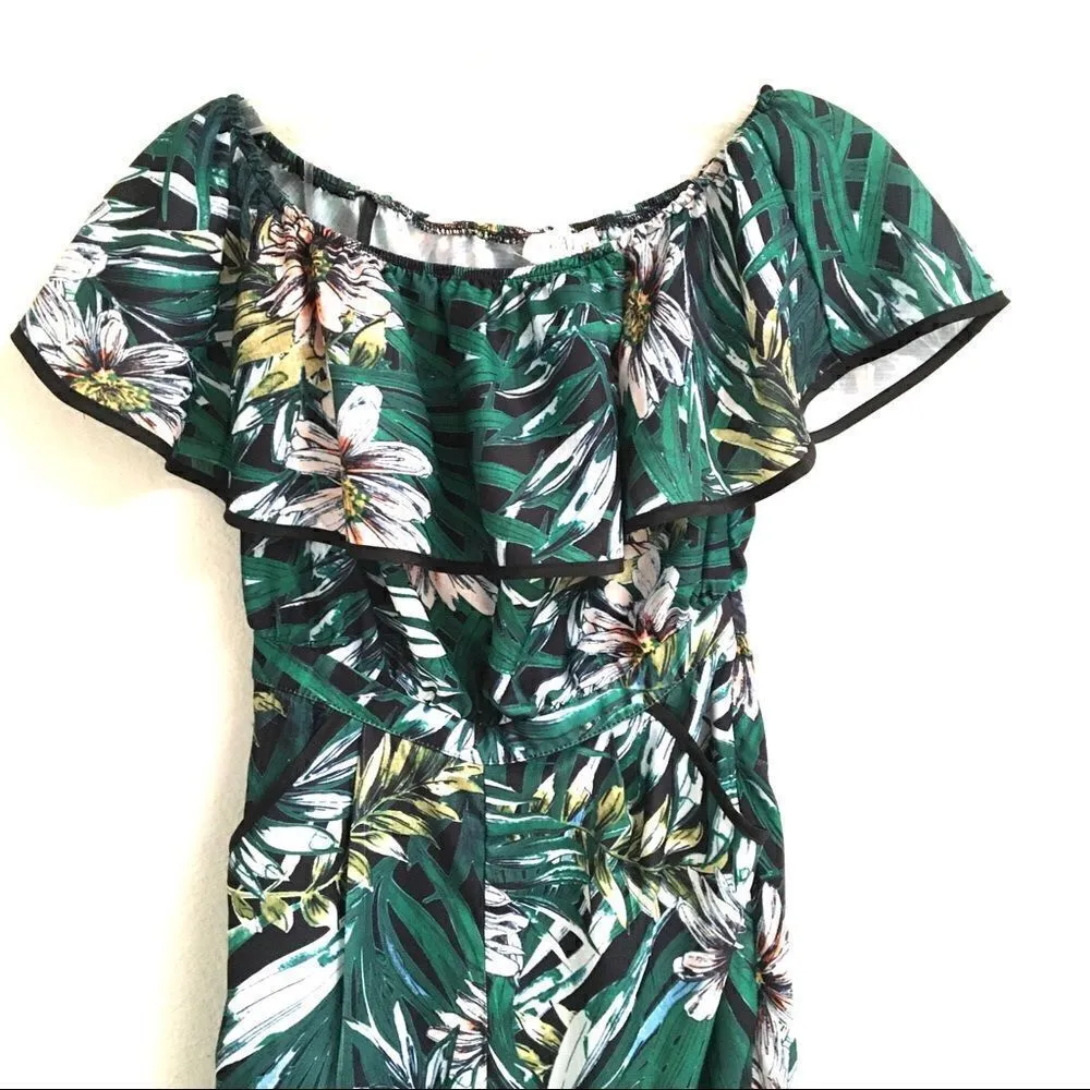 L’atiste off the shoulder jumpsuit S Green - Image 3