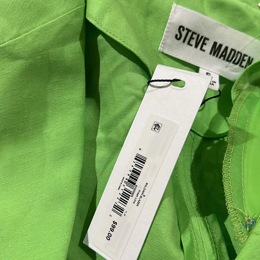 NWT STEVE MADDEN   Baldwin Blazer In Fresh Lime - Image 8