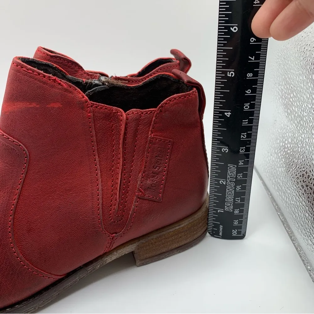 NWOB Josef Seibel Sienna 45 Women's Red leather Ankle Boot EU 37 US 6 - Image 2